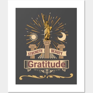 Strength,Beauty and Gratitude Posters and Art